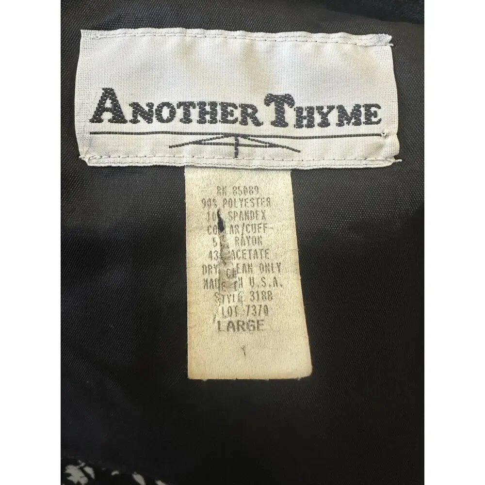 Vintage Another Thyme Velvet Top Size Large Fairy Grunge Victorian Jewel Buttons - Picture 5 of 10